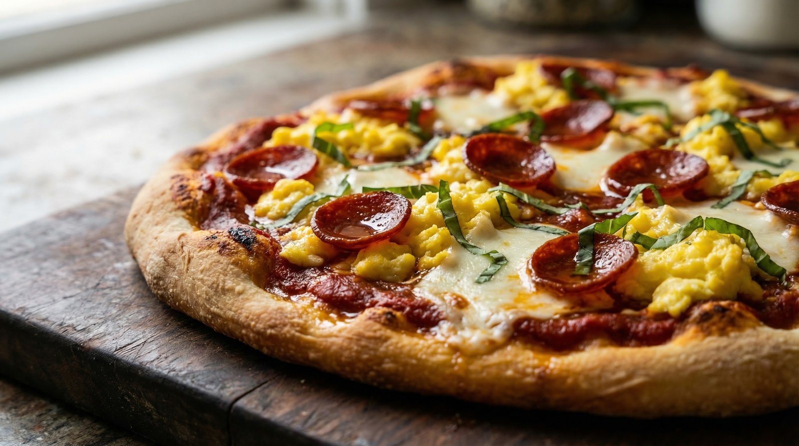 Pepperoni Breakfast Pizza