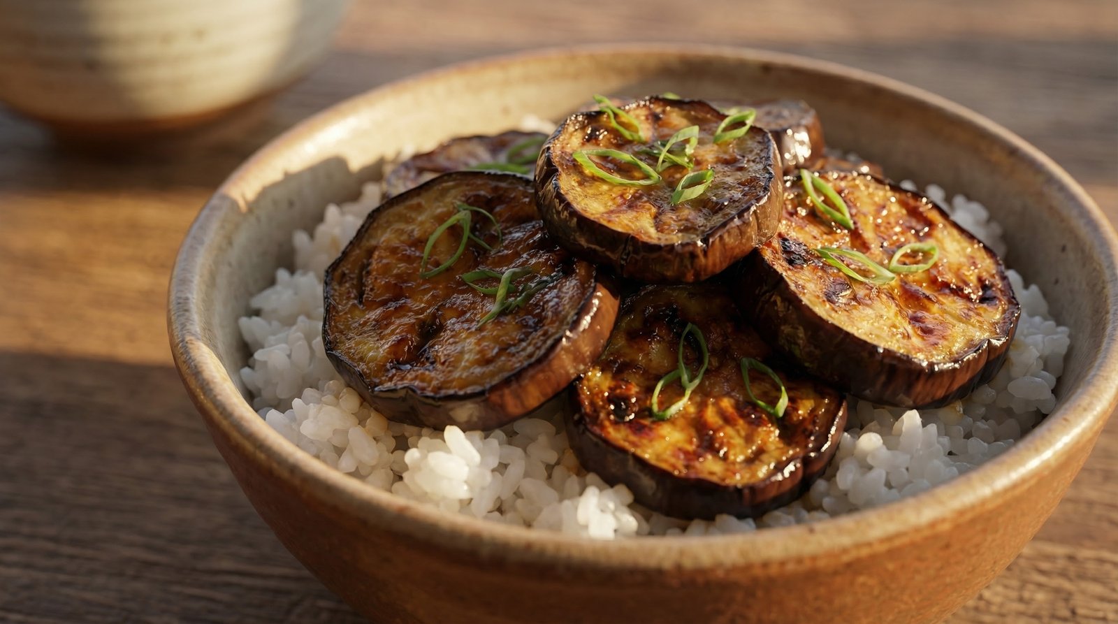 Miso Eggplant Rice Bowl