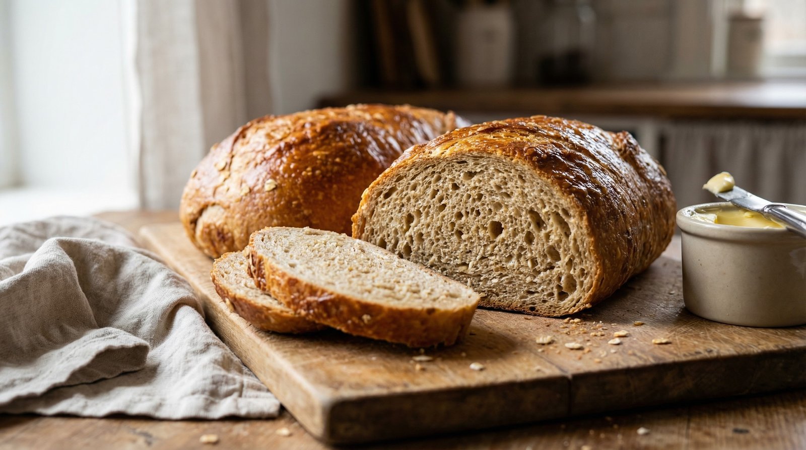 Honey Rolled Wheat Bread