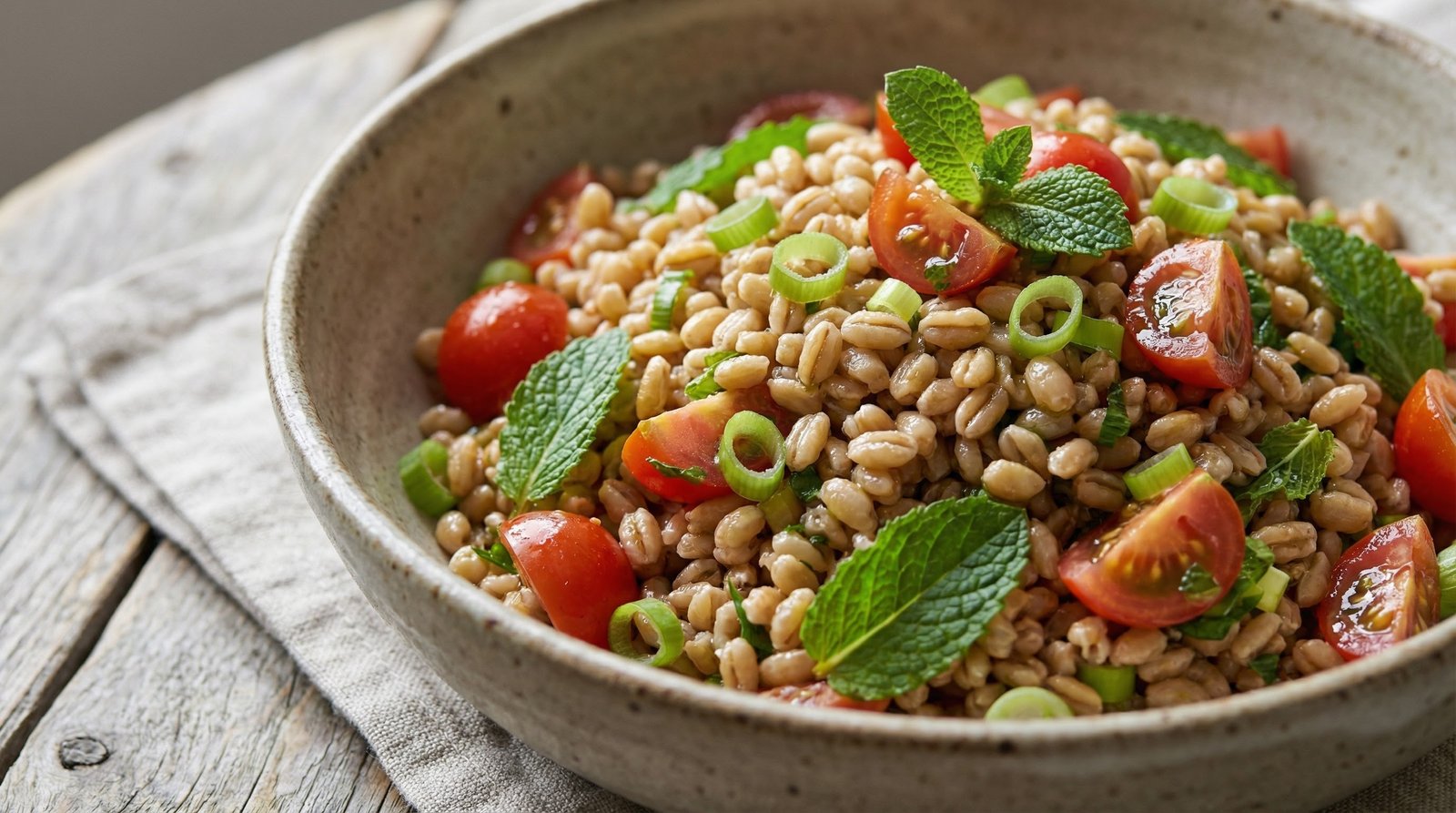 Minted Spelt and Tomato Salad