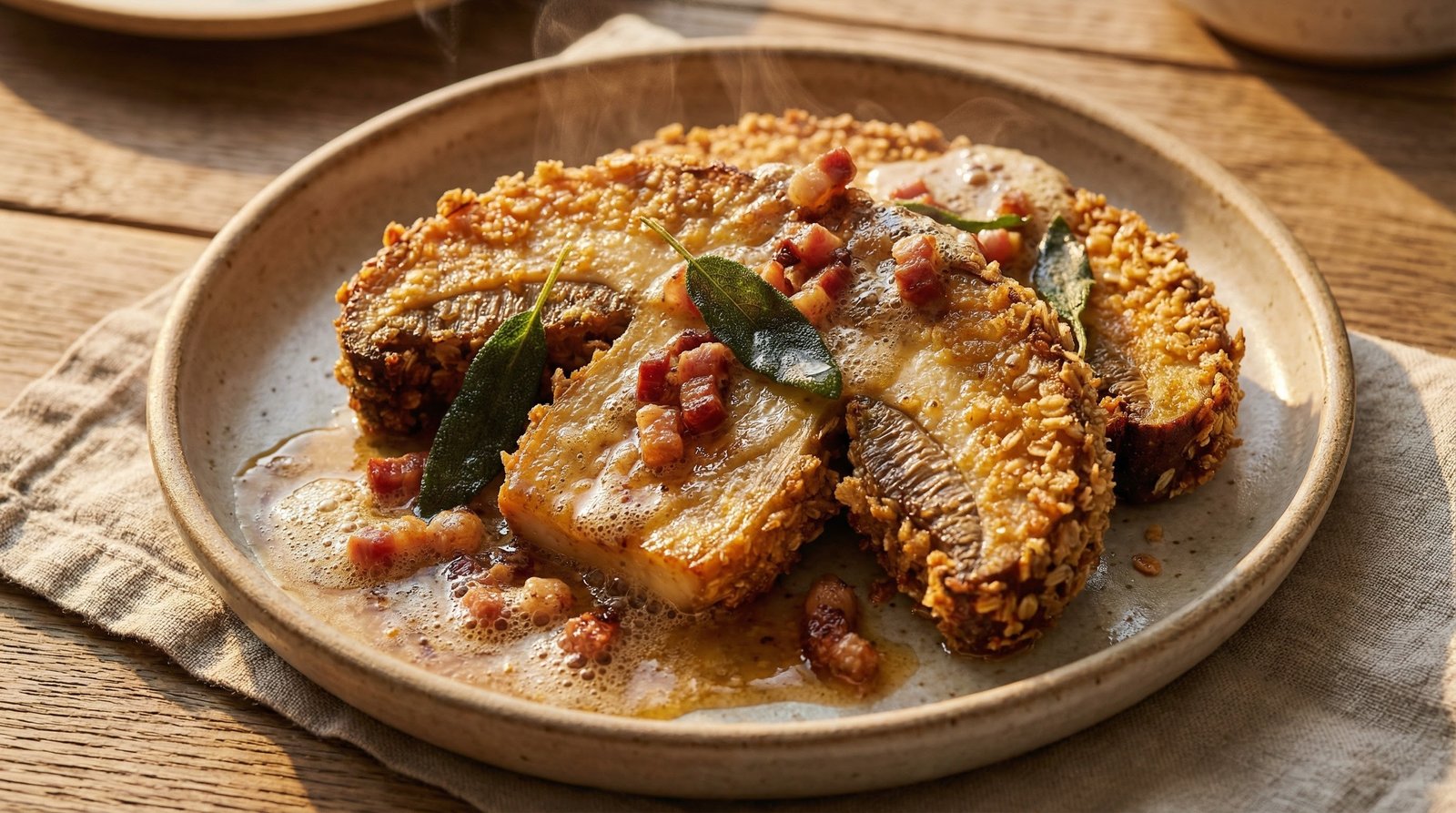 Oat-Coated Puffball with Sage
