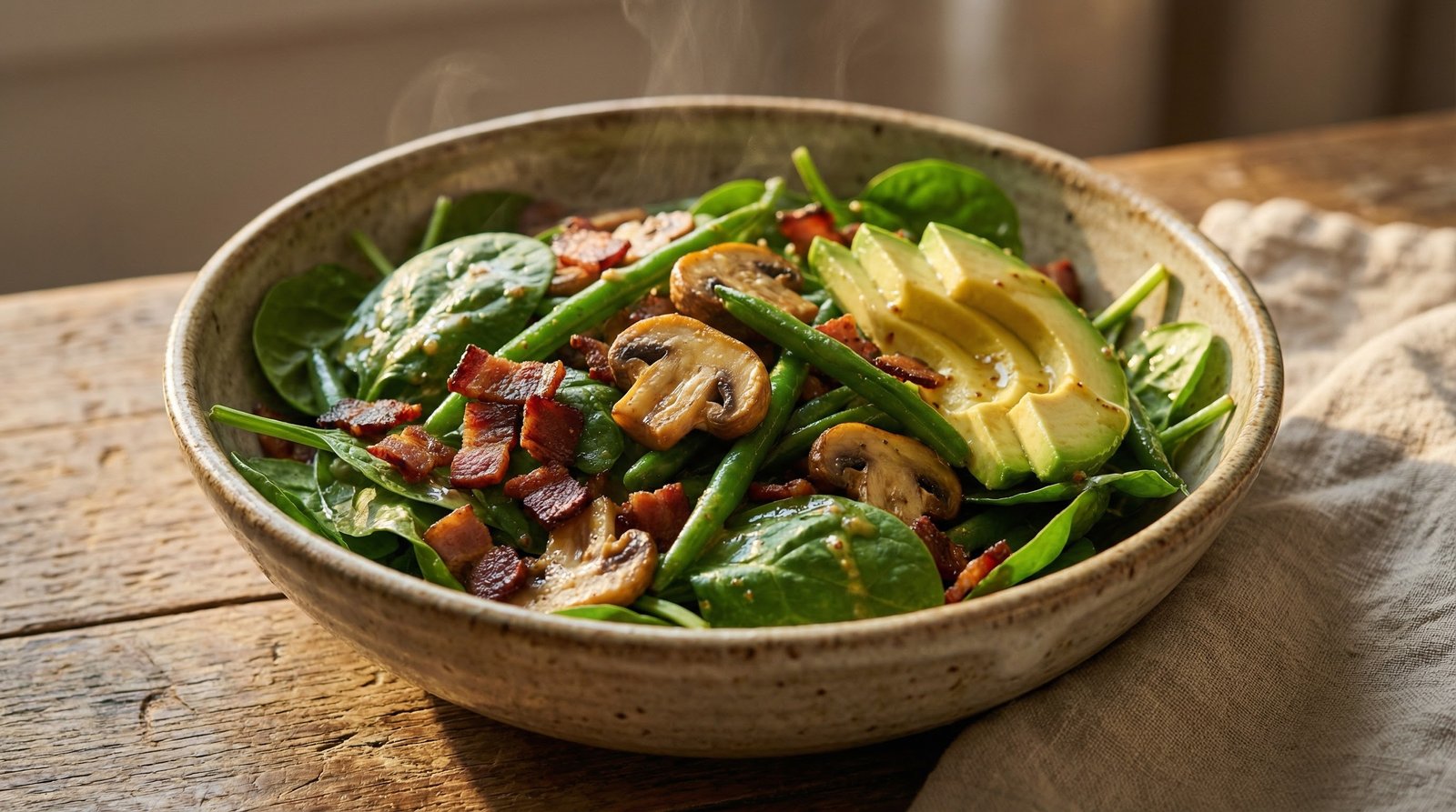 Baby Spinach and Bacon Bistro Salad