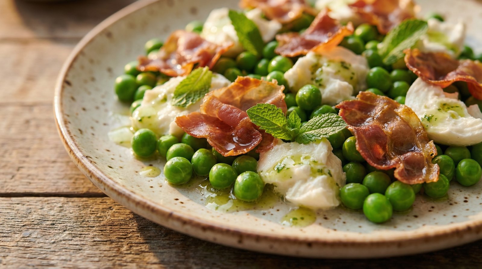 Prosciutto, Pea and Mozzarella Salad
