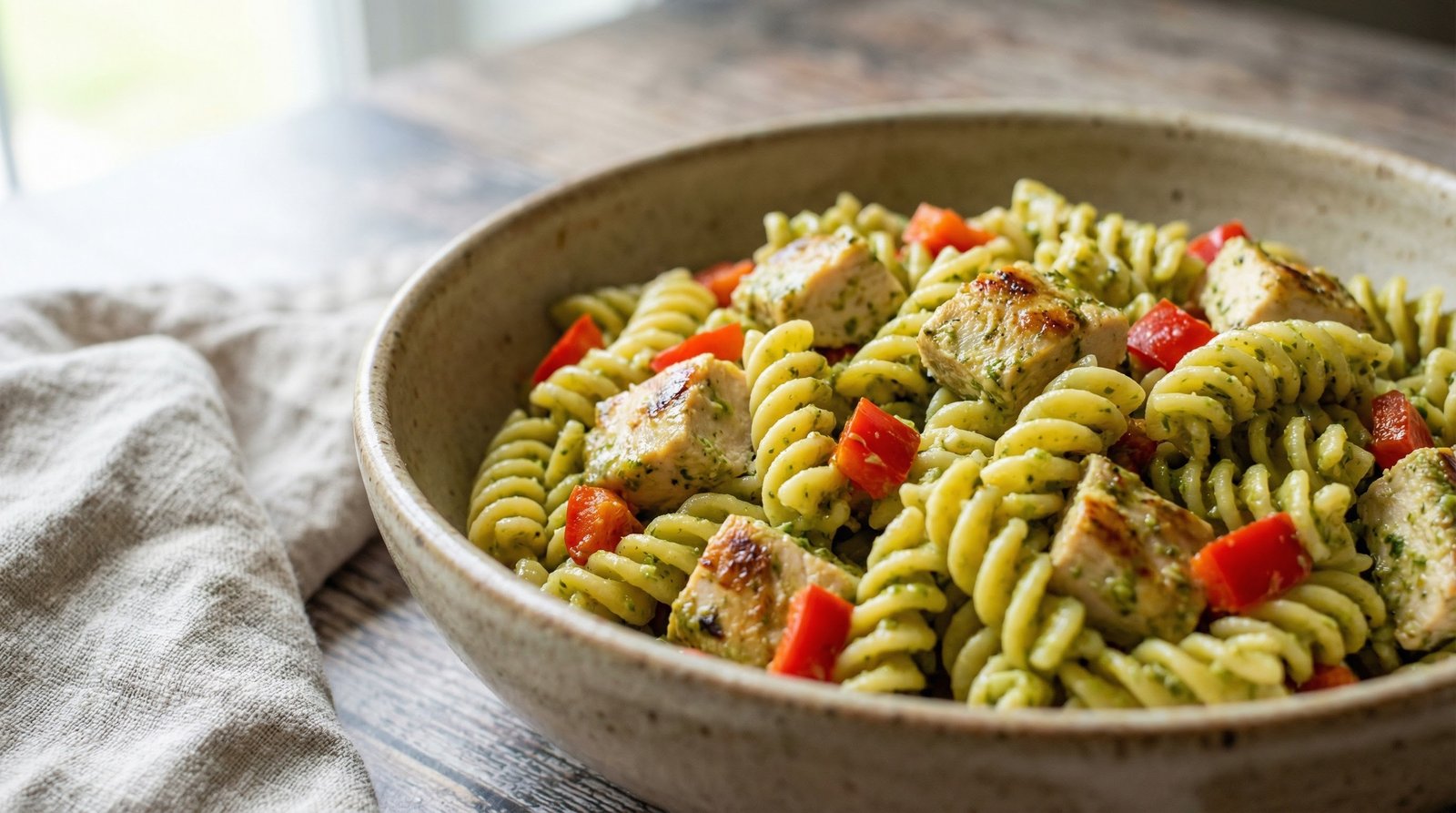 Pesto Chicken Pasta Salad