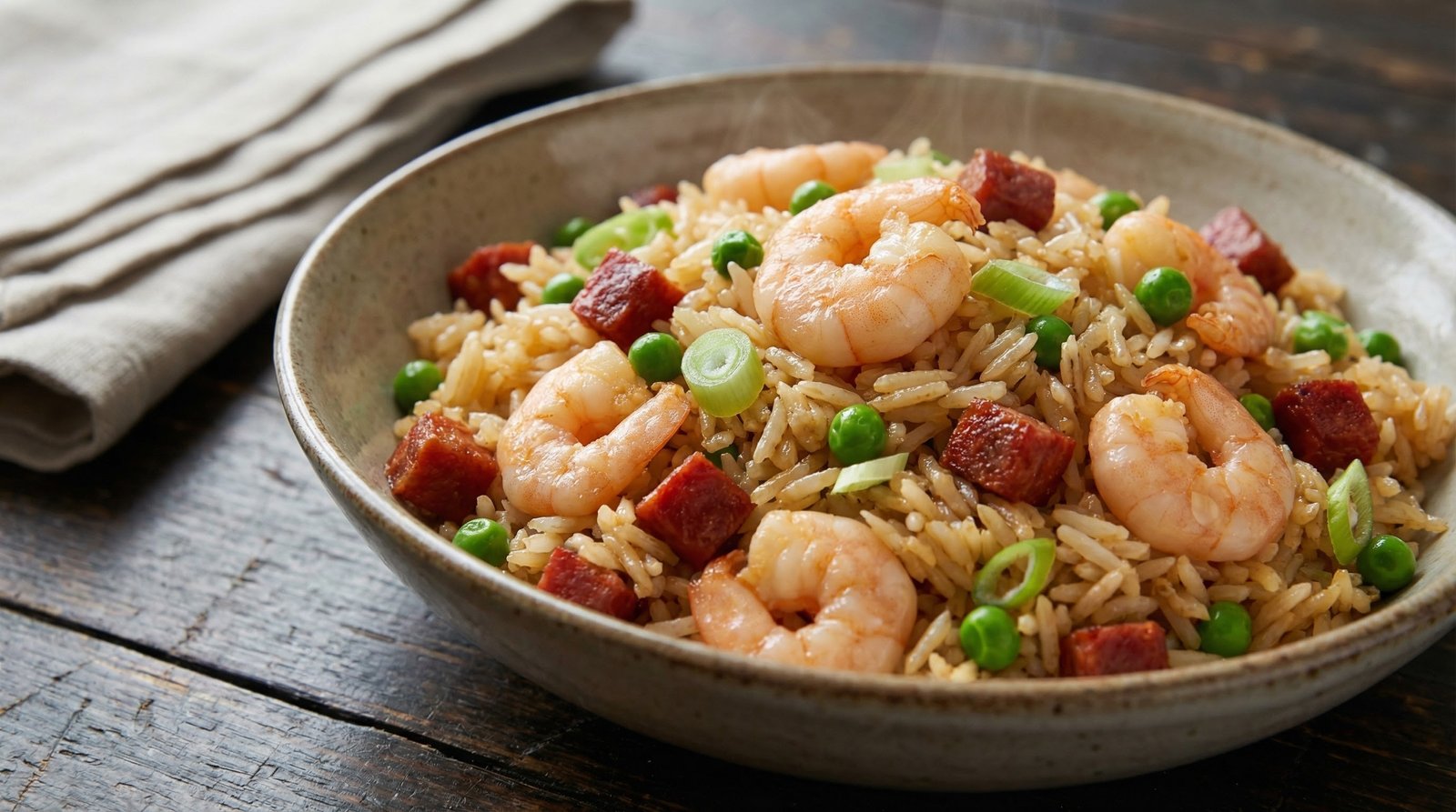 Special Fried Rice with Prawns and Chorizo