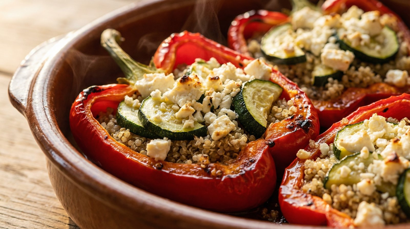 Courgette & Quinoa Stuffed Peppers