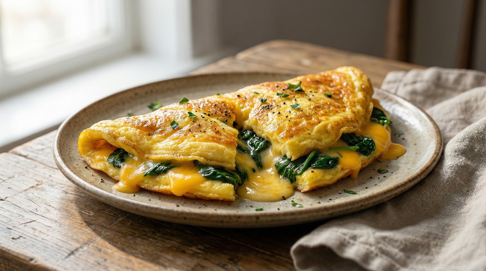 Spinach and Cheese Omelet