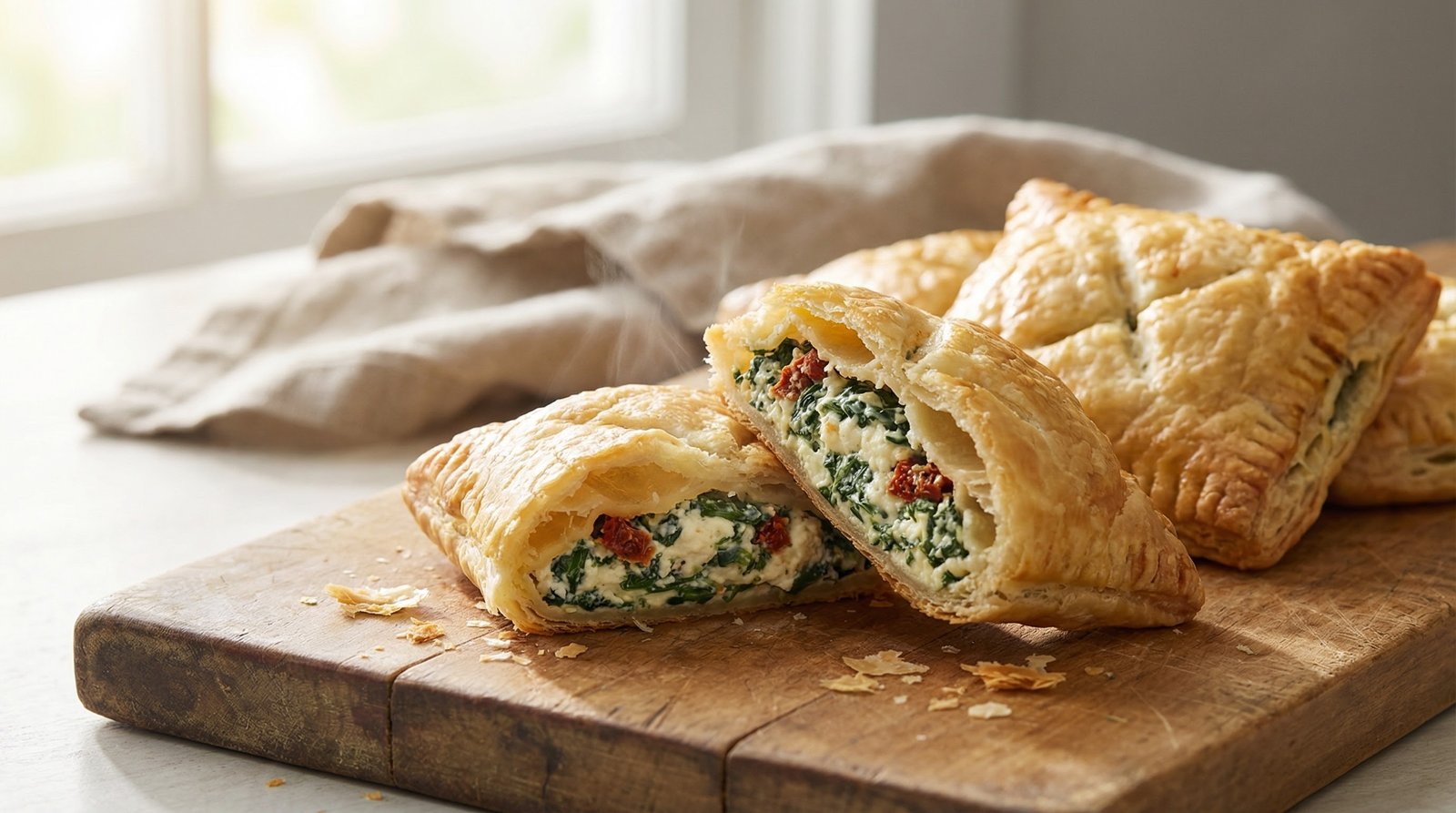 Spinach and Cheese Breakfast Pockets