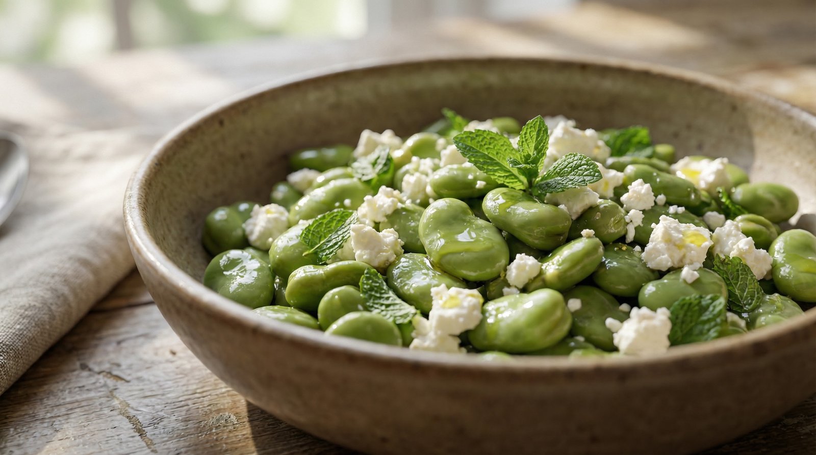 Broad Bean and Feta Salad