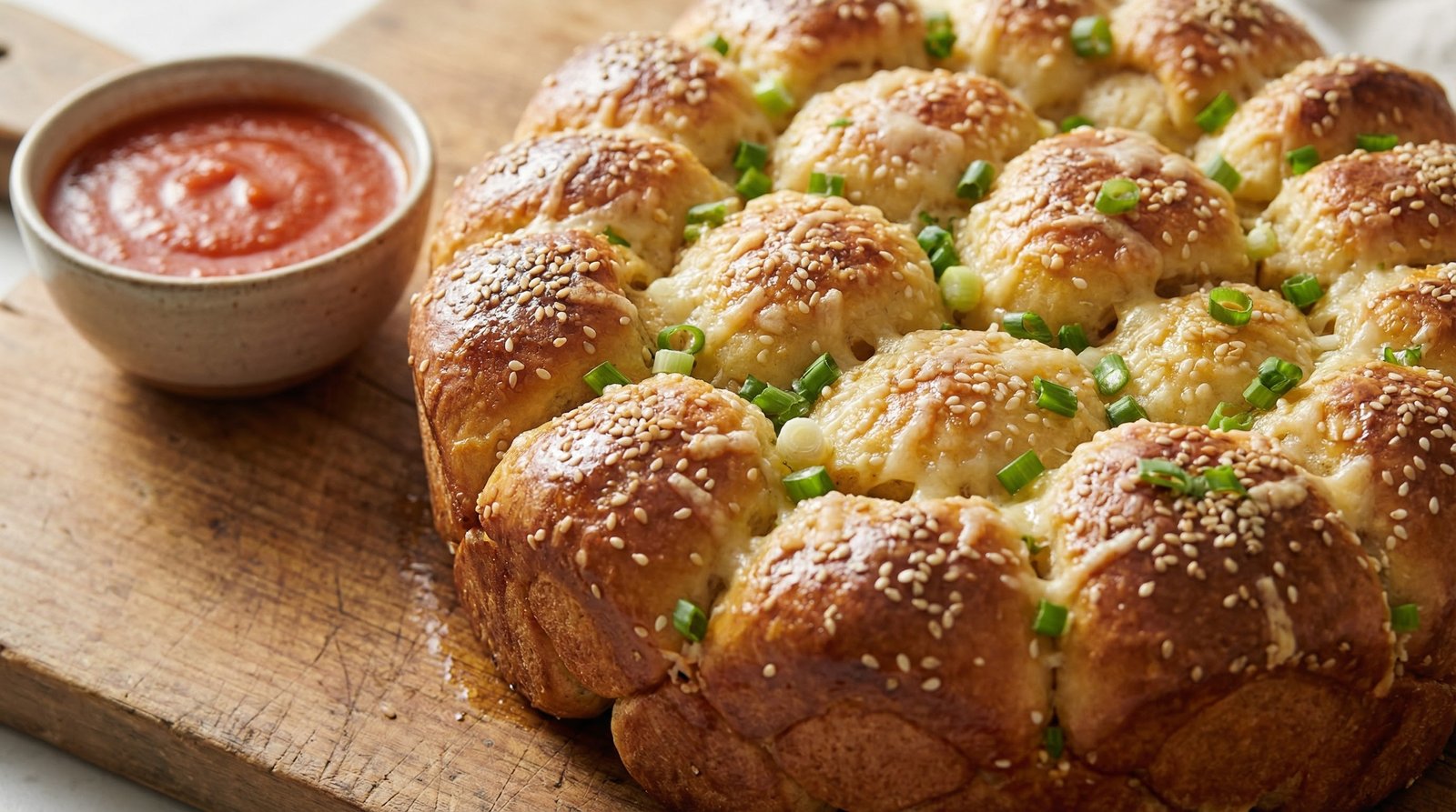 Savory Garlic Gruyere Pull-Apart Bread