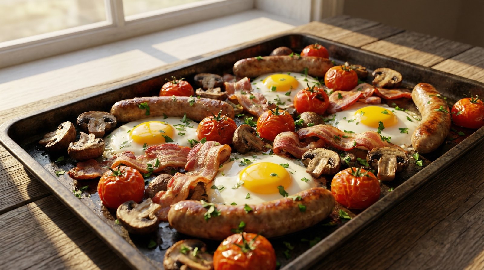 Sheet Pan Sausage and Egg Bake