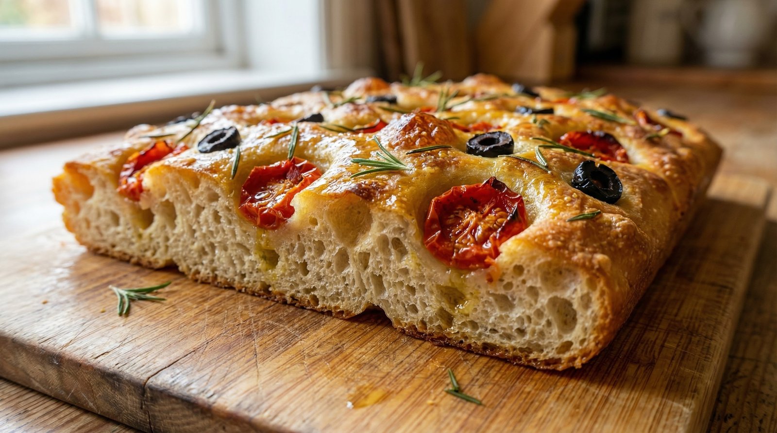 Olive, Tomato and Rosemary Focaccia
