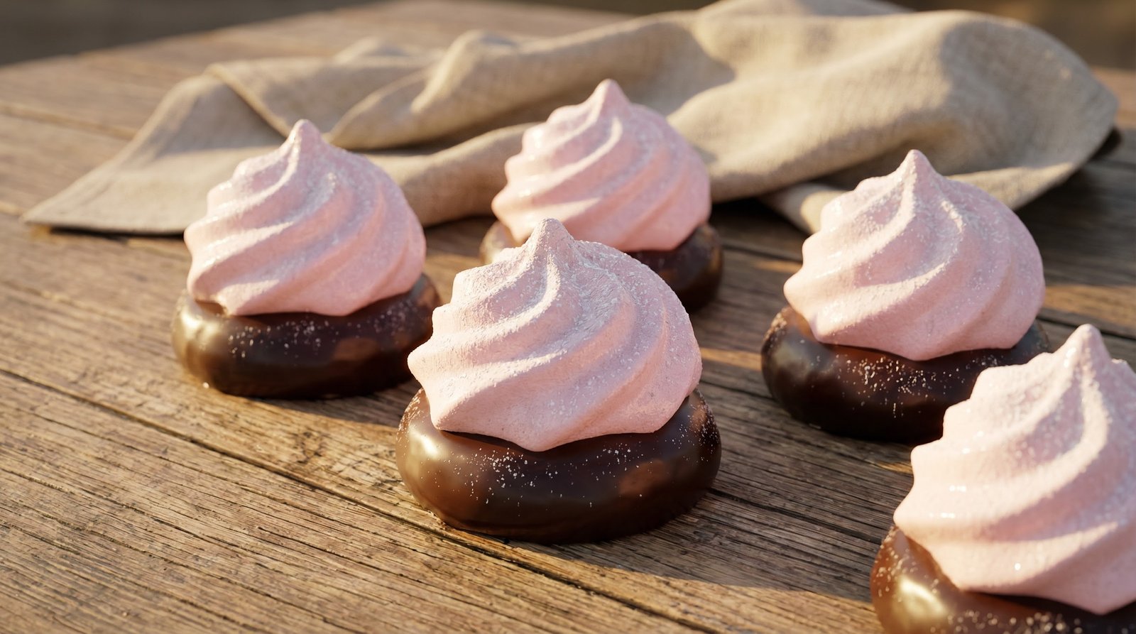 Cherry-Marshmallow Chocolate Kisses