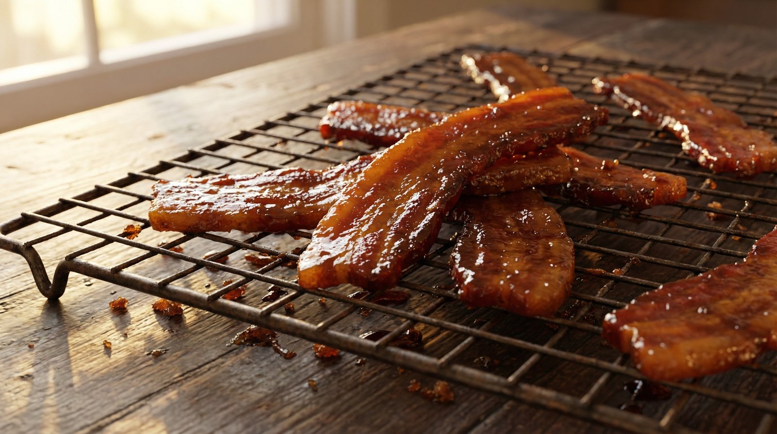 Crispy Bourbon Brown Sugar Candied Bacon