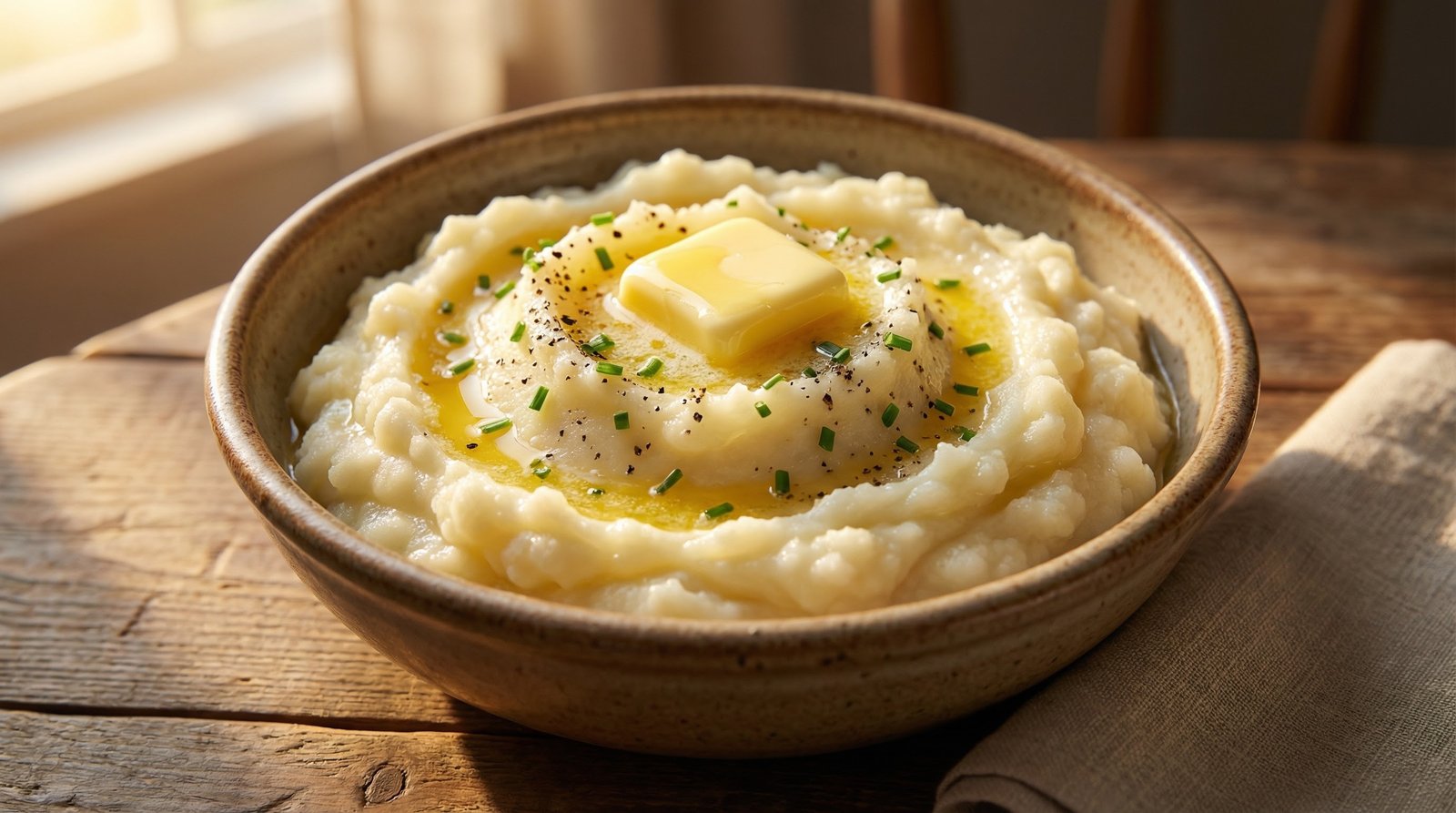 One-Pot Garlic Cauliflower and Potato Mash