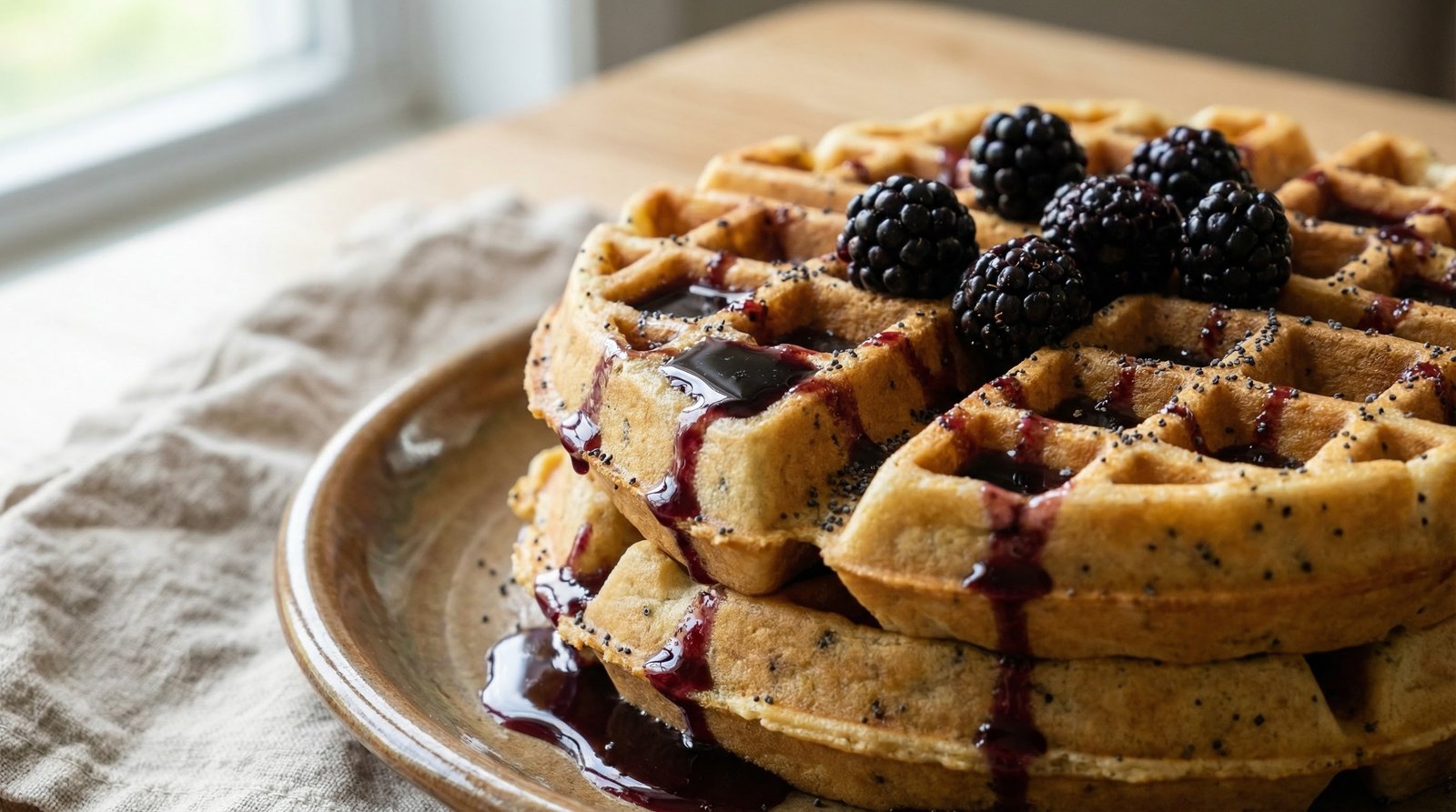 Lemon-Poppy Seed Waffles