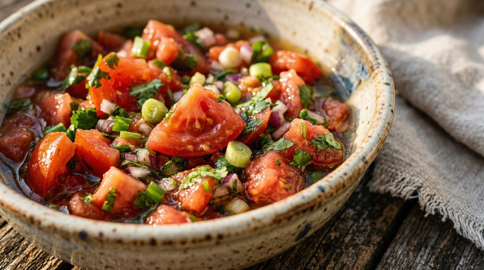 Fresh Tomato Salsa with Sesame Oil