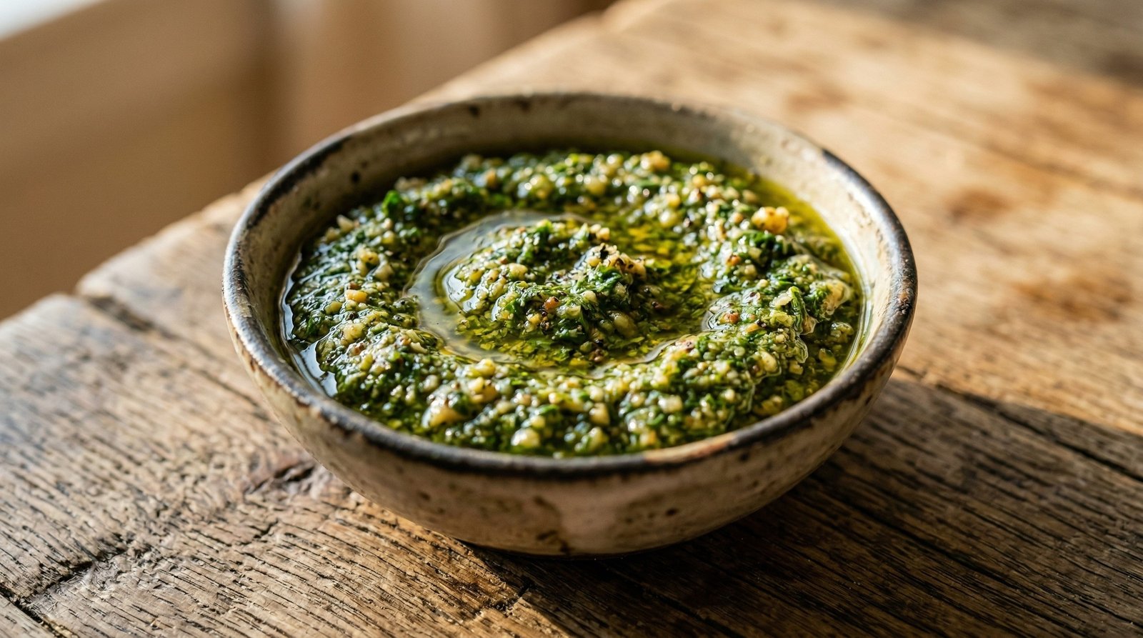 Basil Garlic Scape Pesto