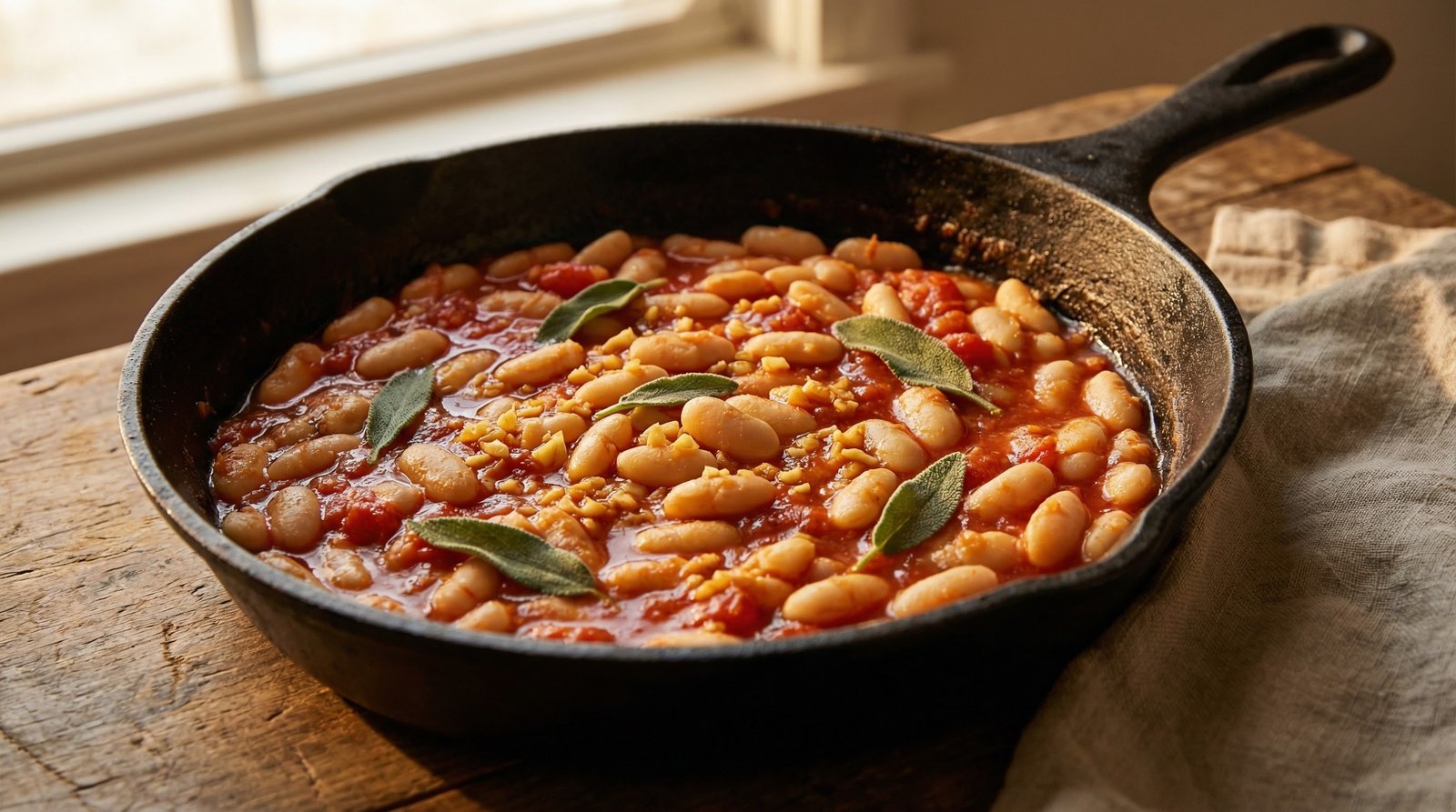 15-Minute Cannellini Beans with Tomatoes