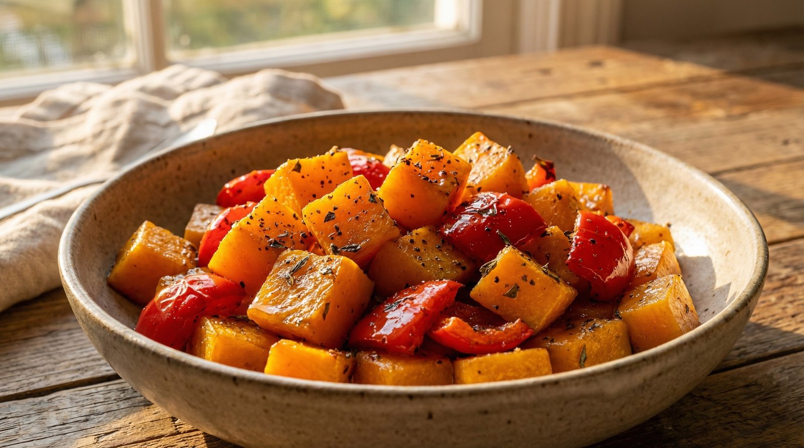 Herb-Roasted Butternut Squash and Peppers