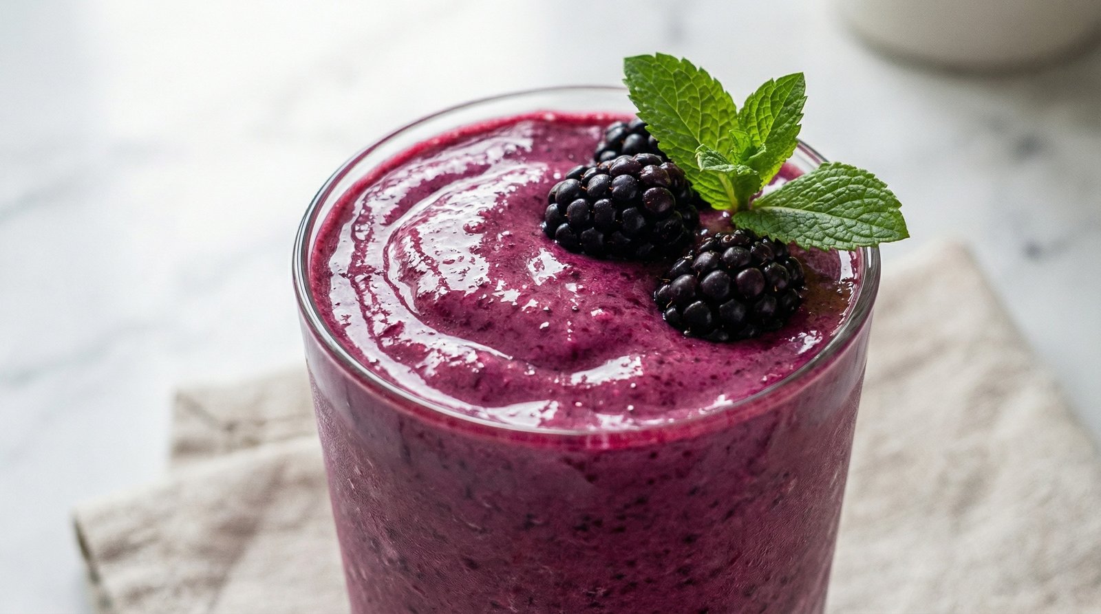 Fresh Blackberry Yogurt Smoothie