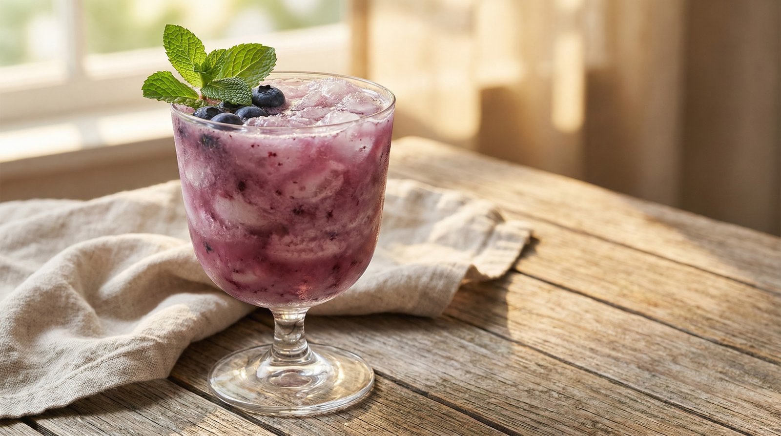 Frozen Blueberry Bootlegger Cocktail