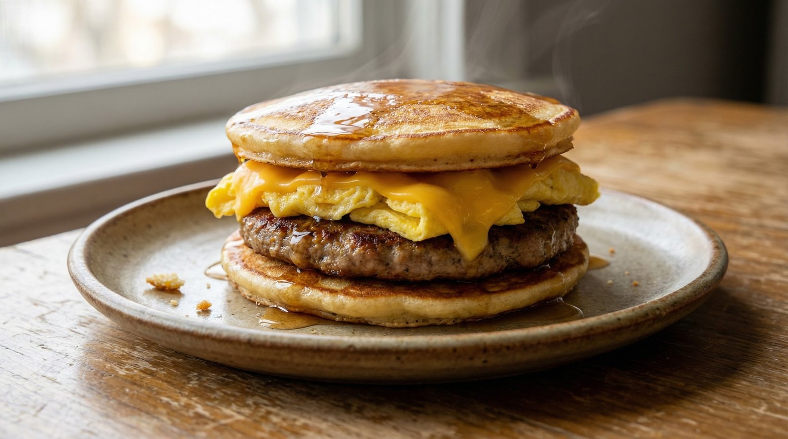 30-Minute Sausage and Egg Pancake Sandwiches