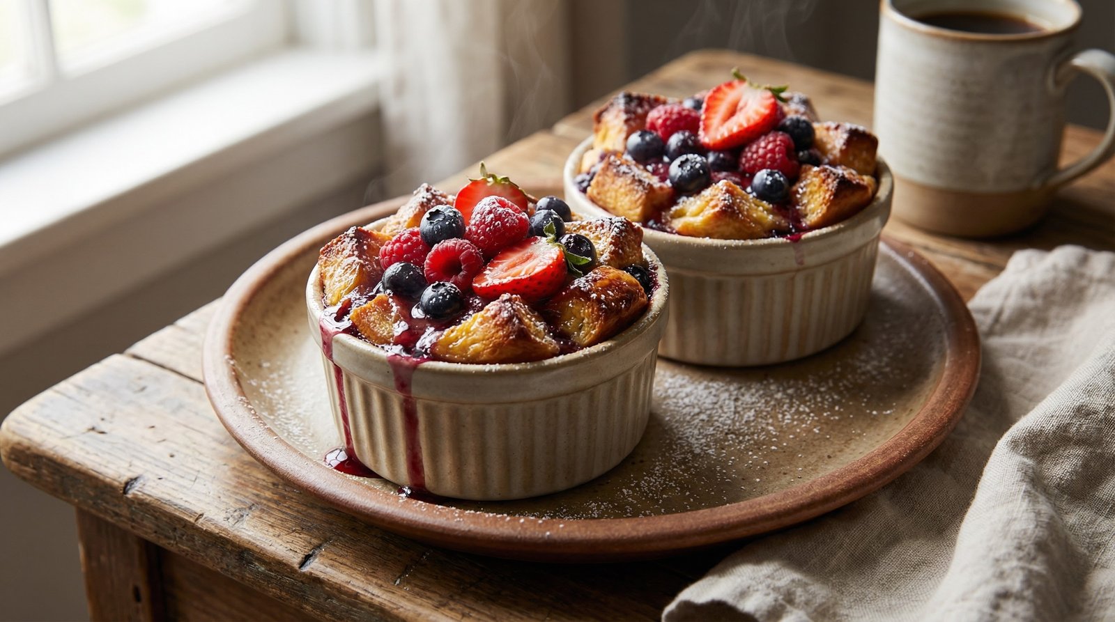 Muffin Tin Berry French Toast Stratas