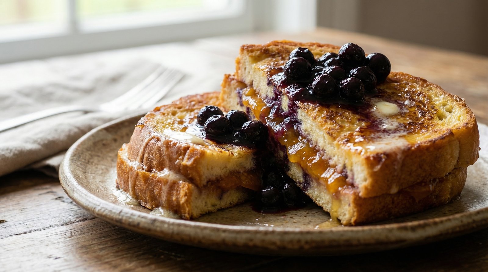 Baked Blueberry-Orange Stuffed French Toast