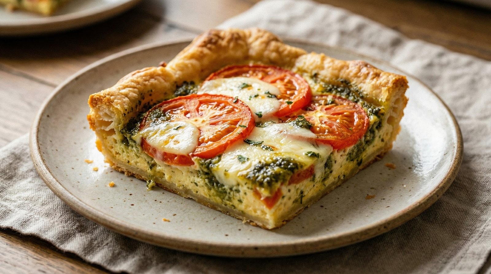 Savory Tomato Pesto Breakfast Casserole