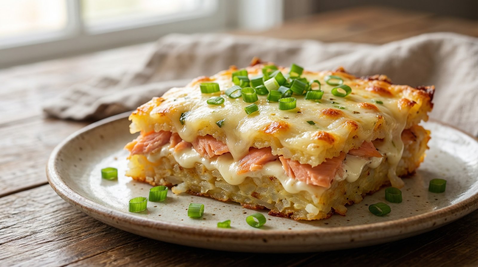 Overnight Smoked Salmon Breakfast Casserole