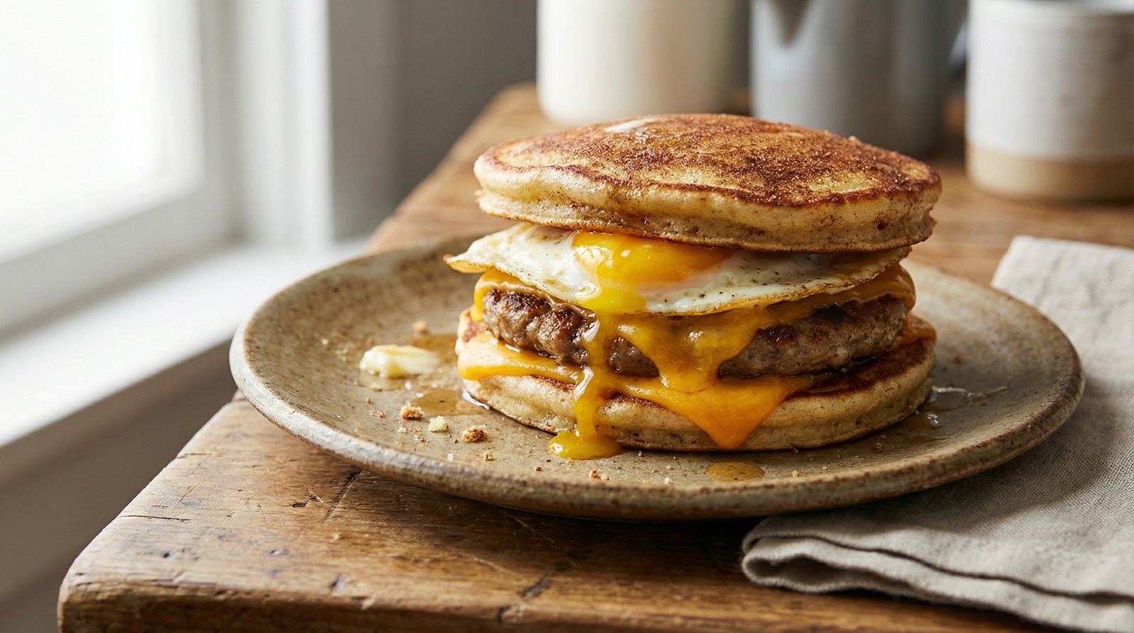 Maple Pancake Breakfast Sandwiches