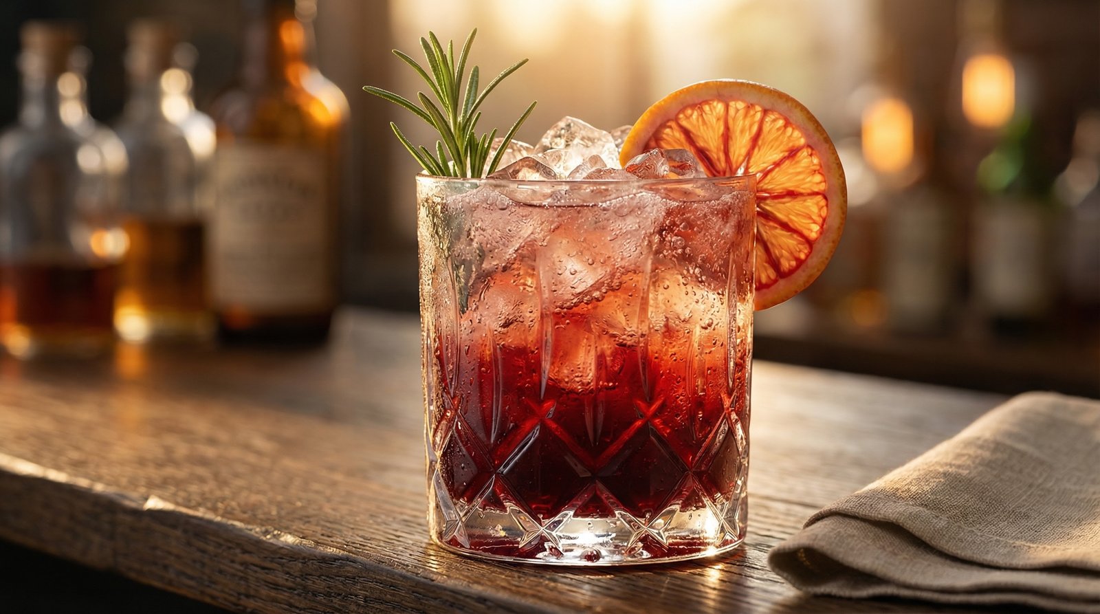 Blood Orange Rosemary Fizz