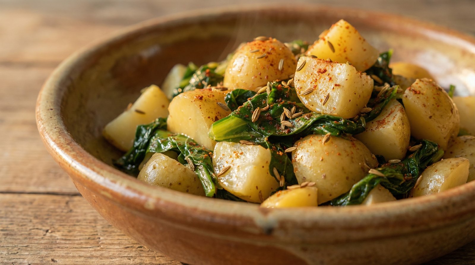 Skillet Chard and New Potatoes with Paprika