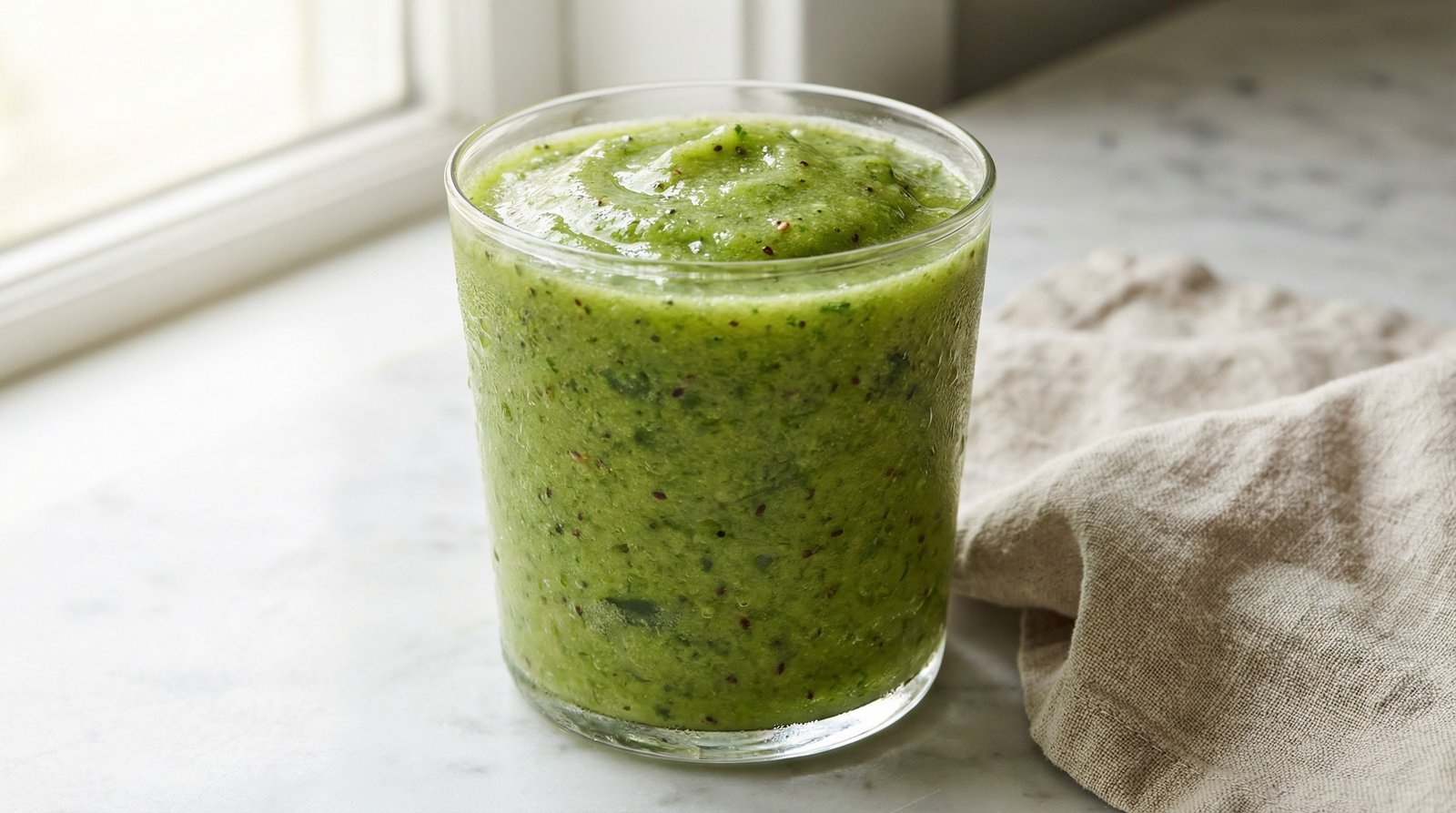 Creamy Kiwi, Spinach and Avocado Smoothie