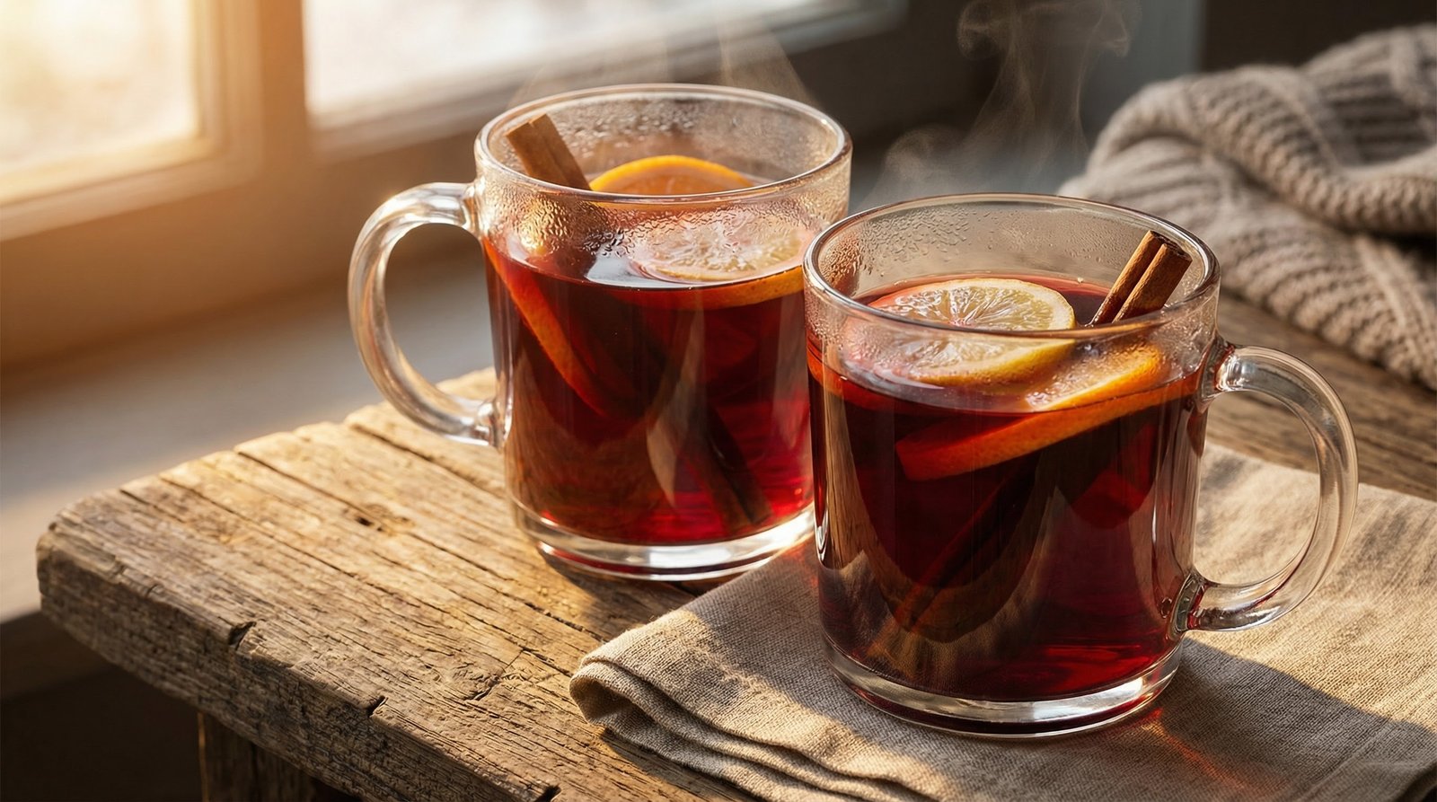 Spiced Mulled Wine and Grape Juice