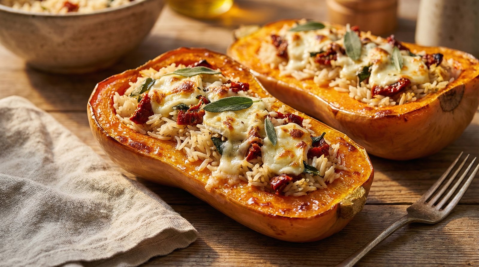 Baked Stuffed Butternut Squash