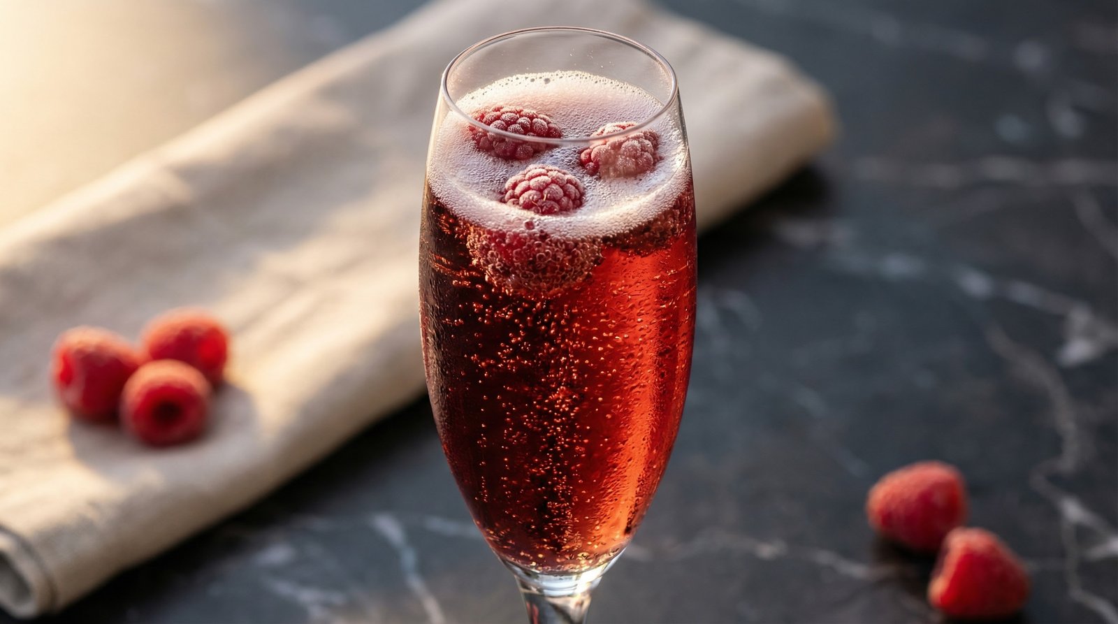 Raspberry Martini Fizz