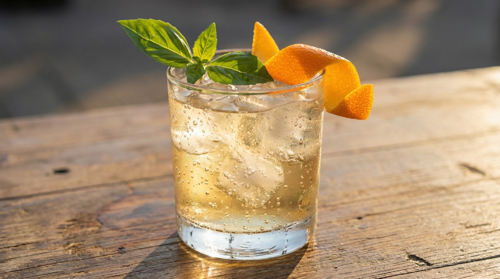 Orange and Basil Sparkler
