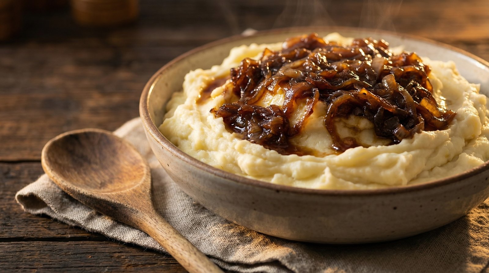 Creamy Mashed Potatoes with Caramelized Onions