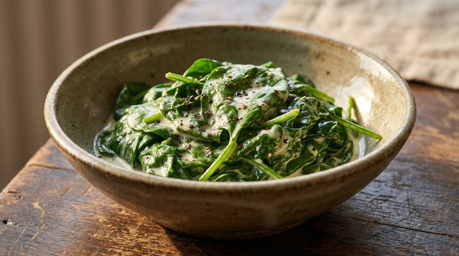 Stovetop Creamed Spinach with Crème Fraîche