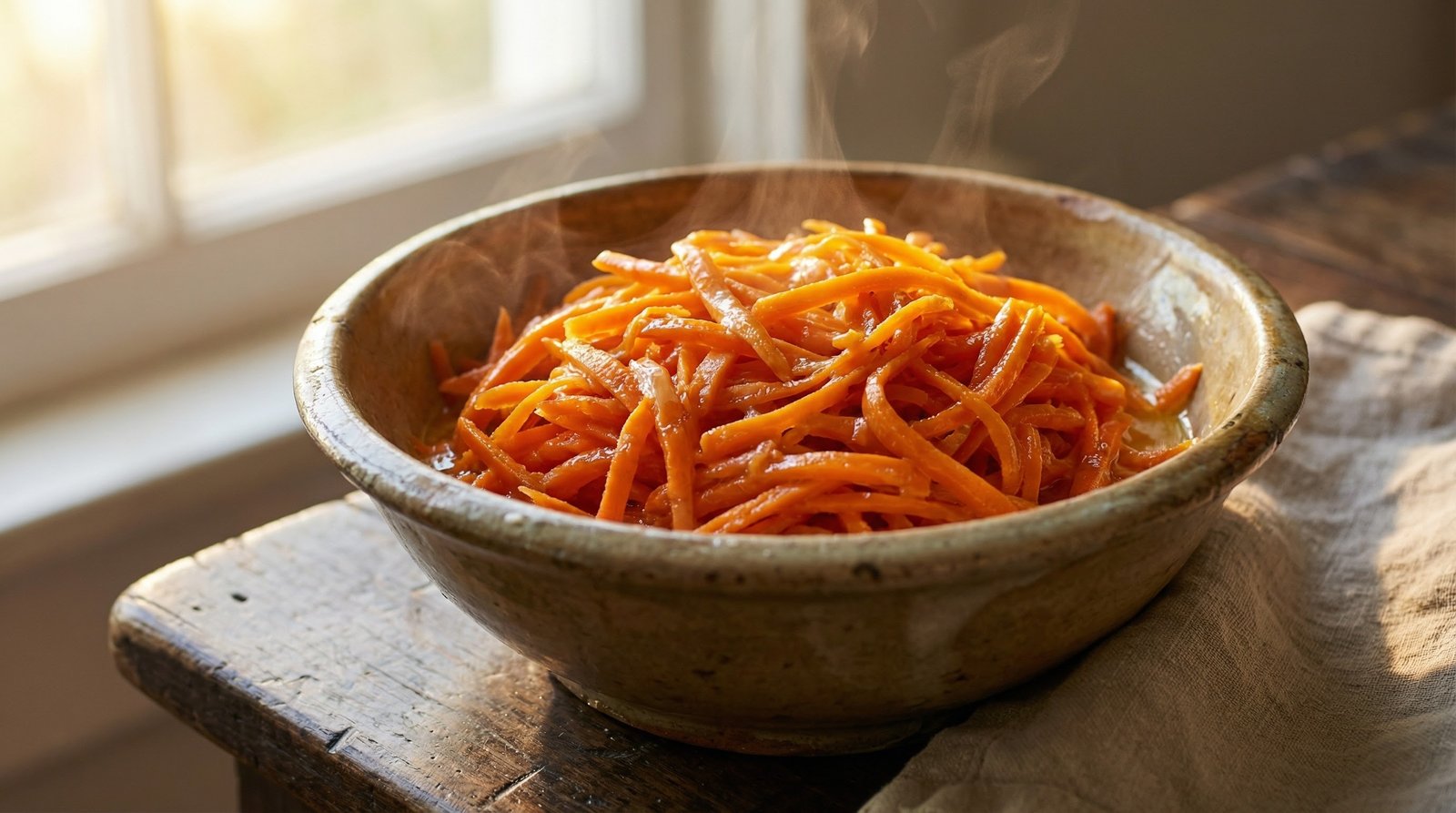 15-Minute Buttery Glazed Shredded Carrots