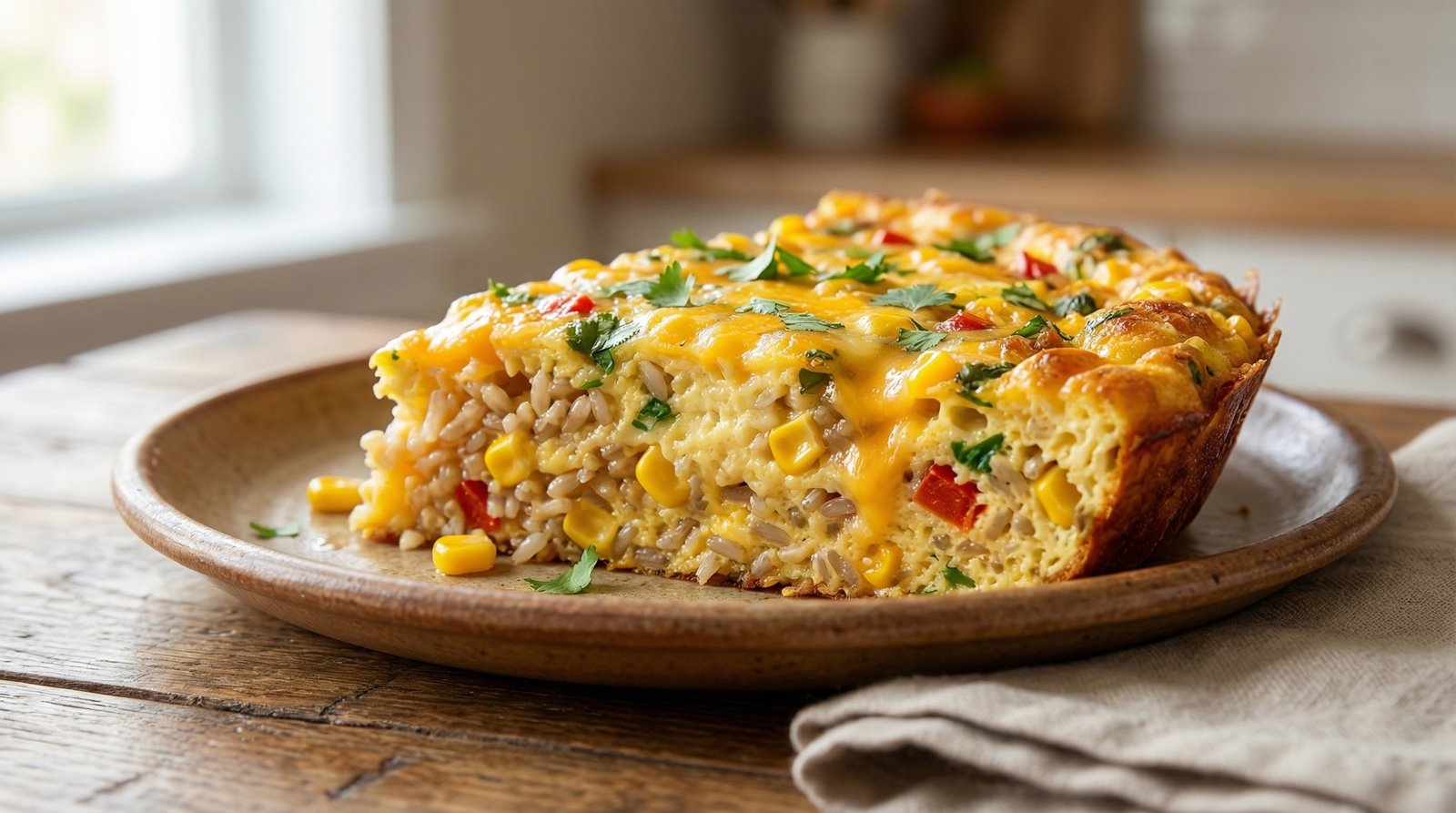 One-Skillet Southwestern Rice and Corn Frittata