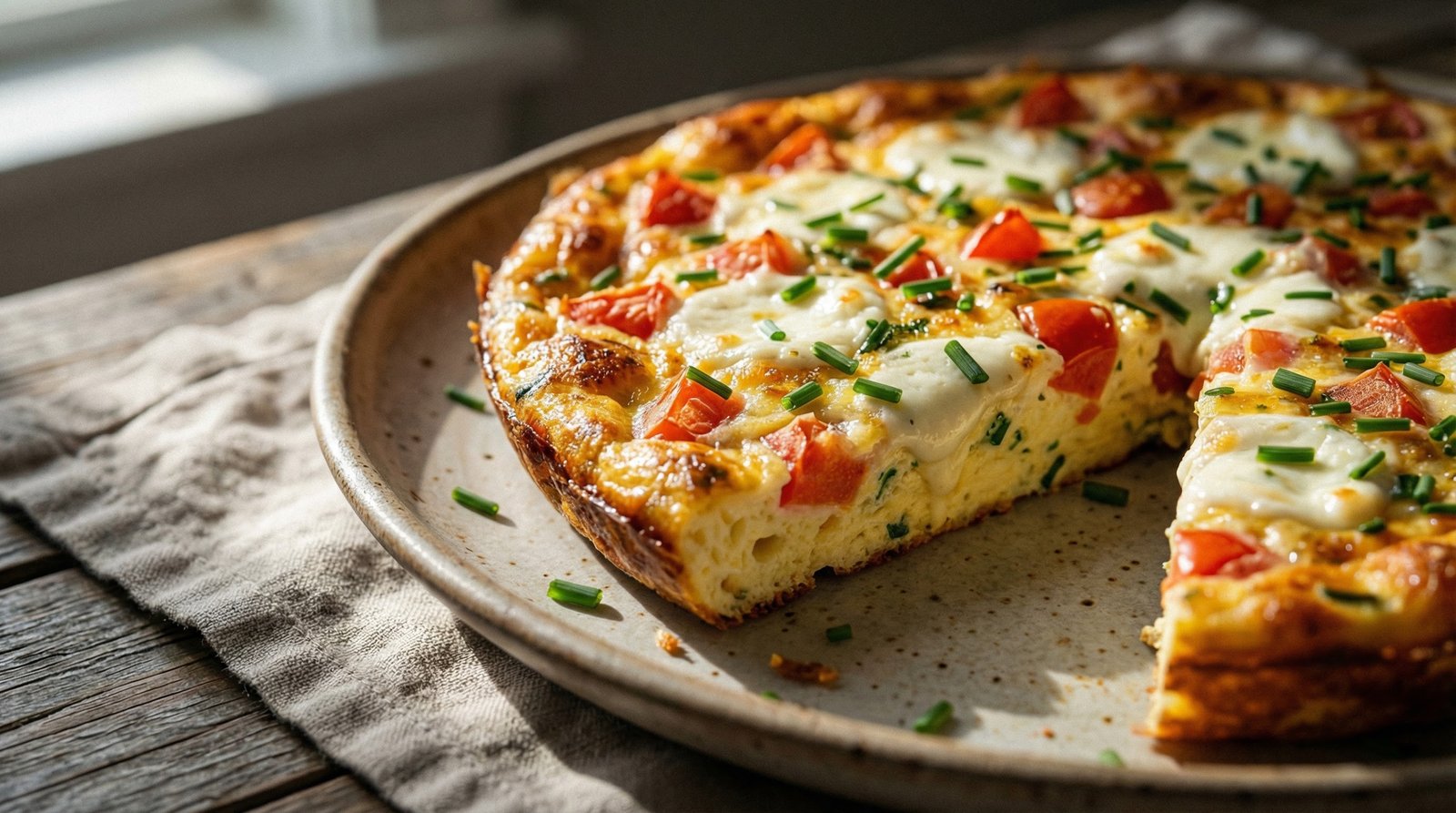Skillet Chive and Goat Cheese Frittata