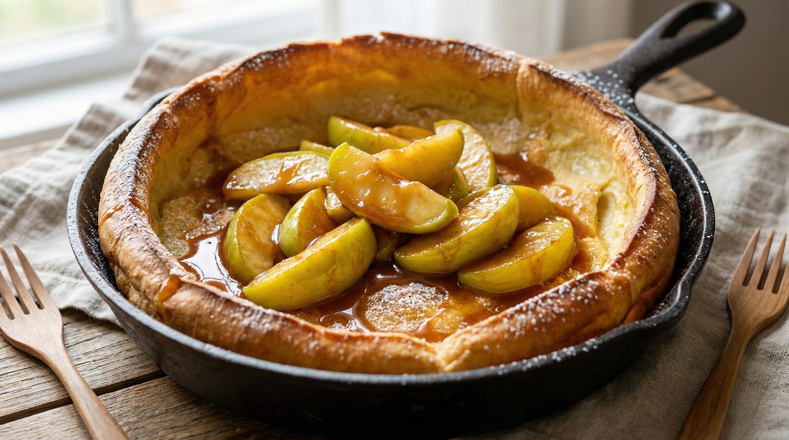 Skillet Puffy Apple Pancake