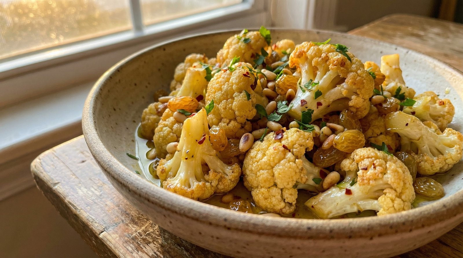 Sicilian Cauliflower with Pine Nuts