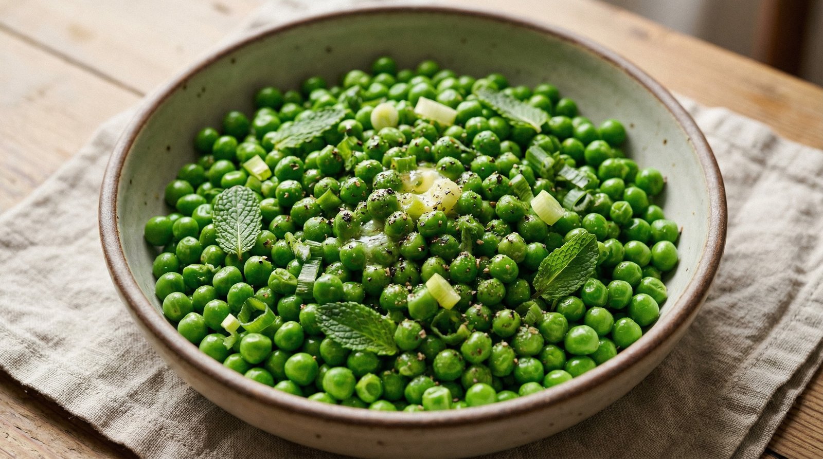 10-Minute Buttery Peas with Green Onions and Mint