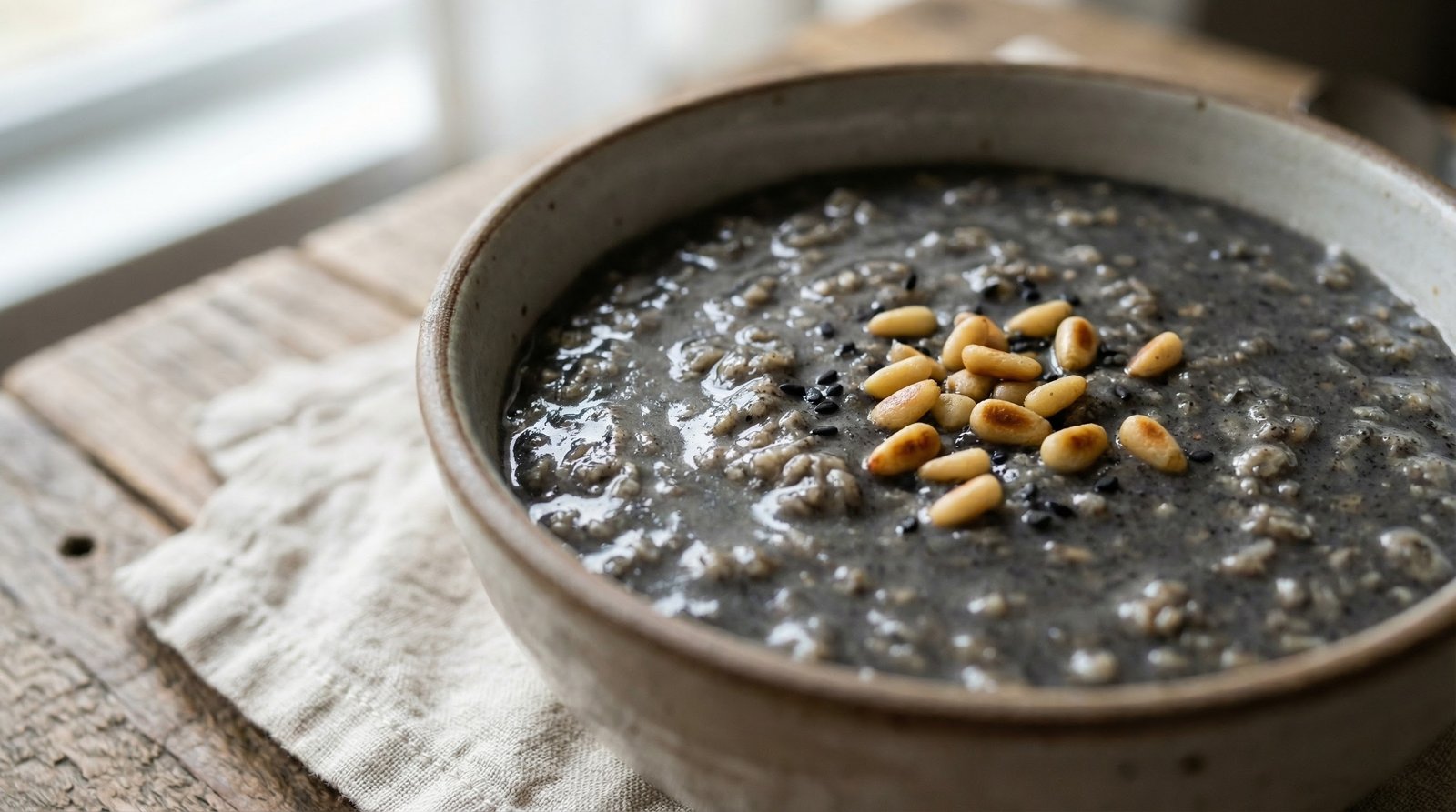 Black Sesame Porridge (Ggae Jook)