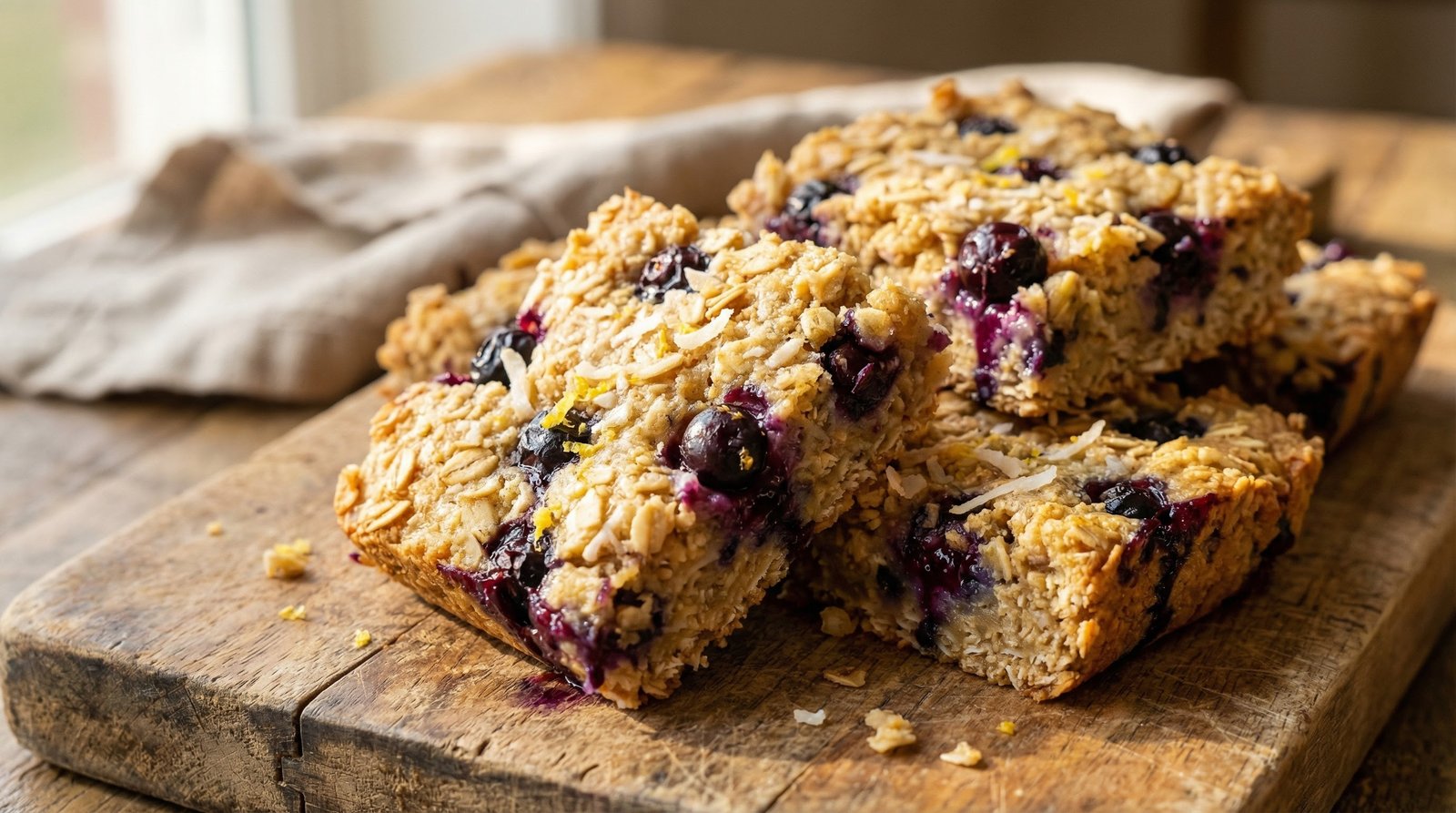 Lemon Blueberry Quinoa Breakfast Bars