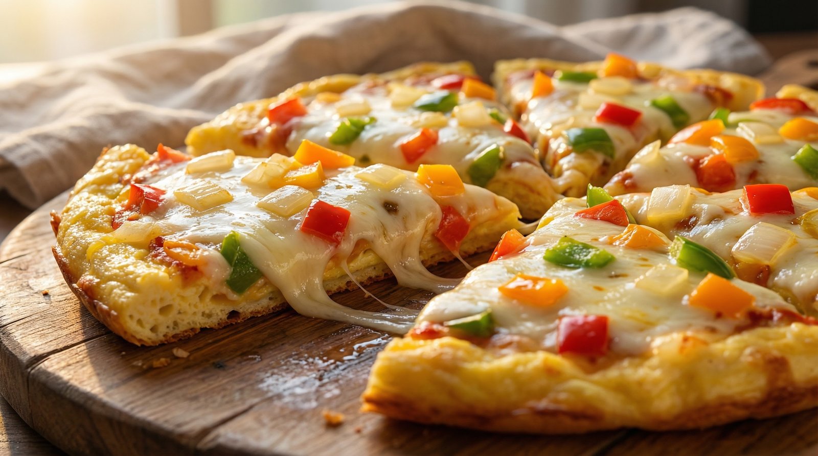 Skillet Veggie Omelet Pizza